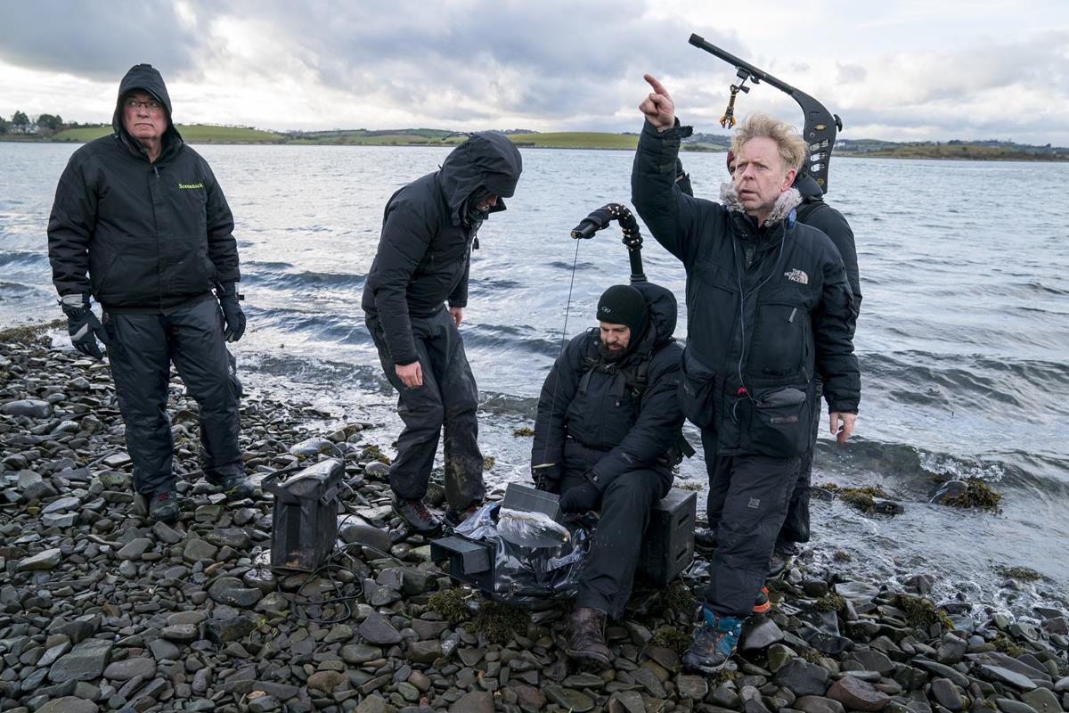 Director Pete Travis and crew behind the scenes of BLOODLANDS. Cr: HTM Television/Steffan Hill