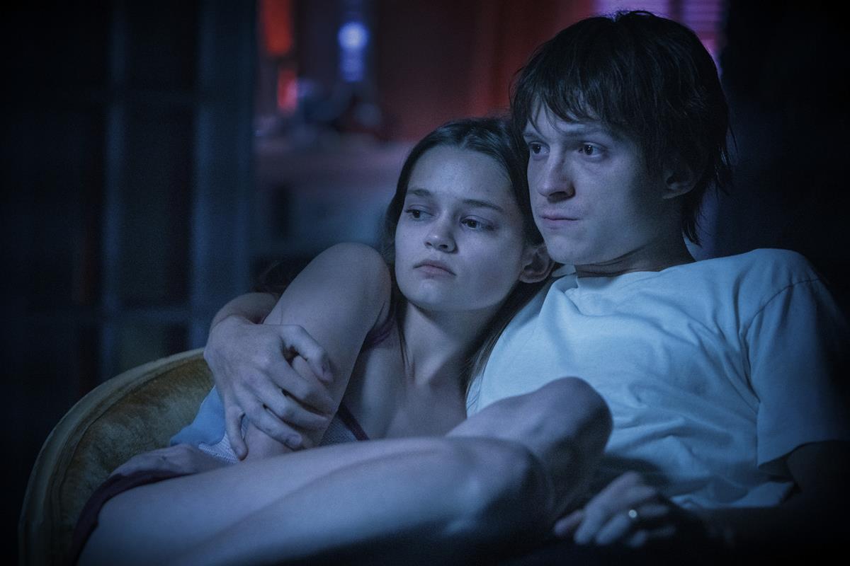 Ciara Bravo and Tom Holland in “Cherry.” Cr: Apple TV+