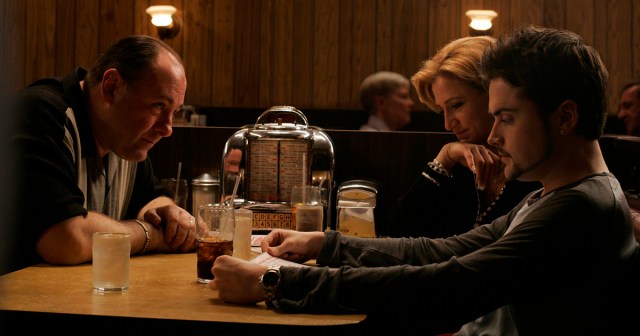 The Sopranos’ ”Made In America,” originally aired 03-22-2007, directed by David Chase Pictured: James Gandolfini (Tony Soprano) Edie Falco (Carmela) Robert Iler (Anthony Jr.) Photo credit: Will Hart / HBO