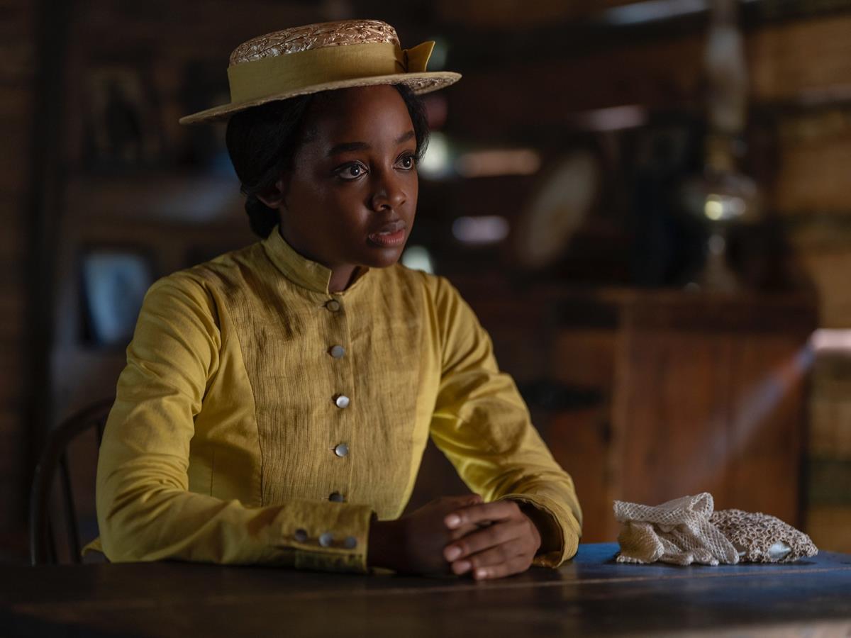 Thuso Mbedu as Cora in “The Underground Railroad.” Cr: Amazon Studios
