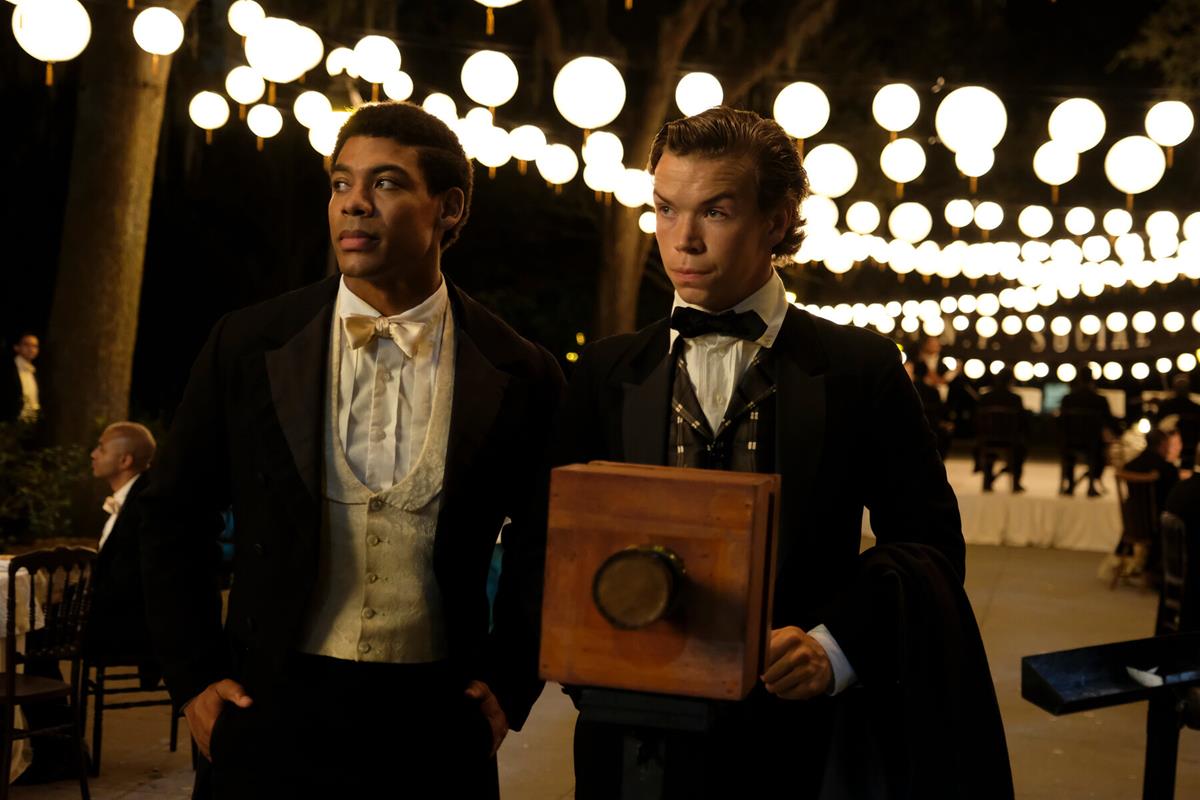 Aaron Pierre as Caesar and Will Poulter as Sam in “The Underground Railroad.” Cr: Kyle Kaplan/Amazon Studios
