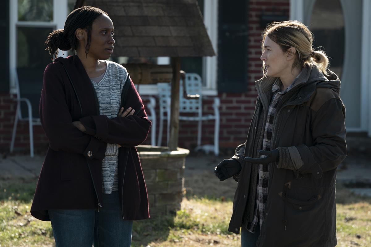 Chinasa Ogbuagu and Kate Winslet in “Mare of Easttown.” Cr: HBO
