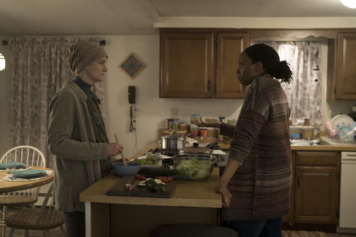 Enid Graham and Chinasa Ogbuagu in “Mare of Easttown.” Cr: HBO