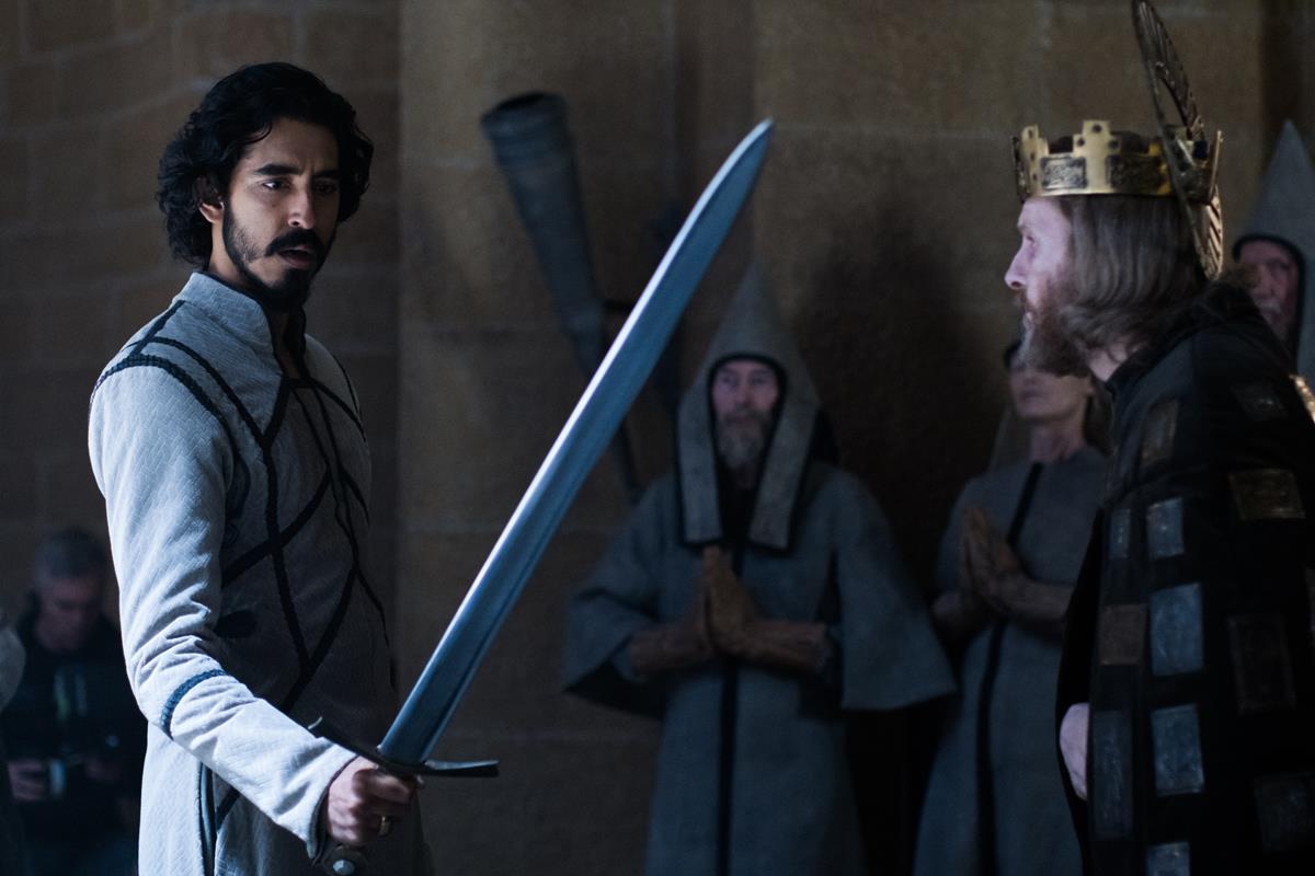 Dev Patel and Sean Harris in “The Green Knight.” Cr: Eric Zachanowich/A24