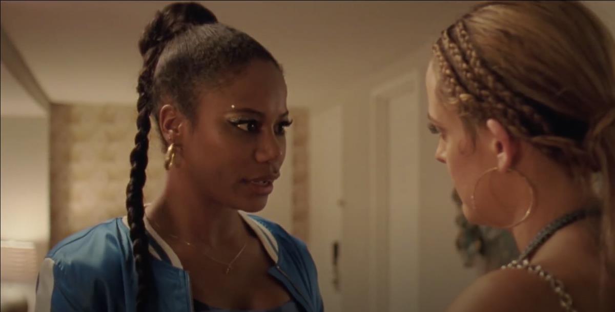 Taylour Paige as Zola and Riley Keough as Stefani in director Janicza Bravo’s “Zola.” Cr: Anna Kooris/A24