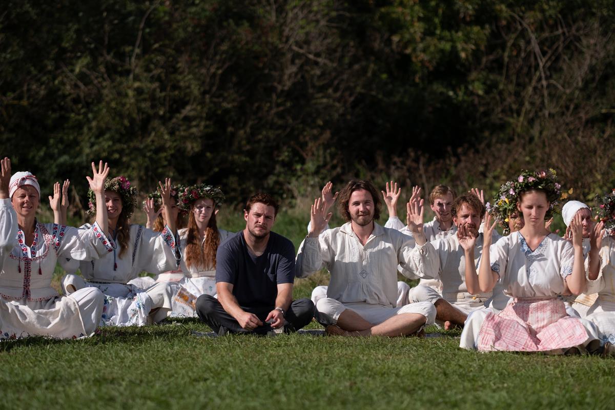 Jack Reynor as Christian Hughes and Vilhelm Blomgren as Pelle in director Ari Aster’s “Midsommar.” Cr: A24