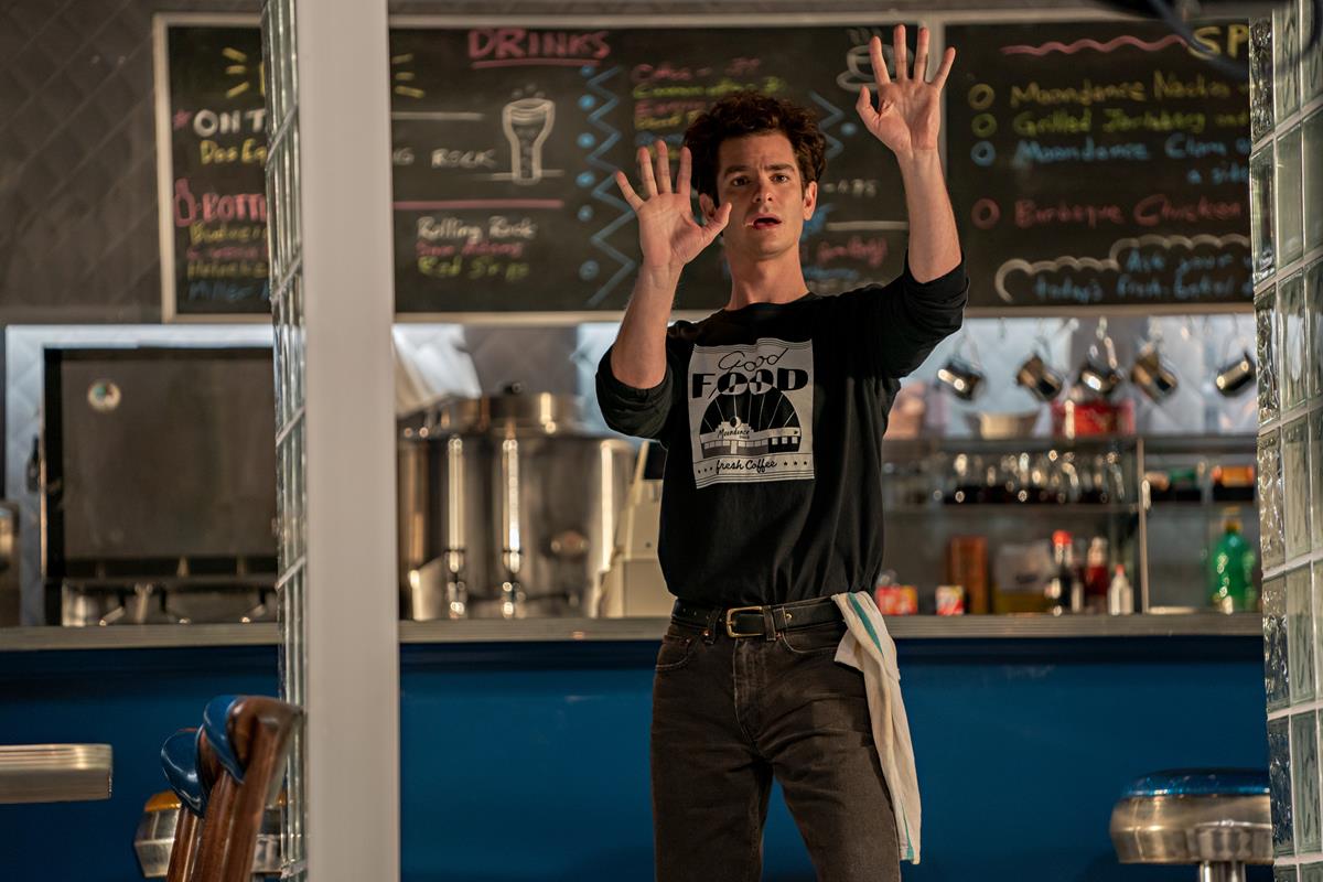 Andrew Garfield as Jon in director Lin-Manuel Miranda’s “tick, tick…Boom!” Cr: Netflix