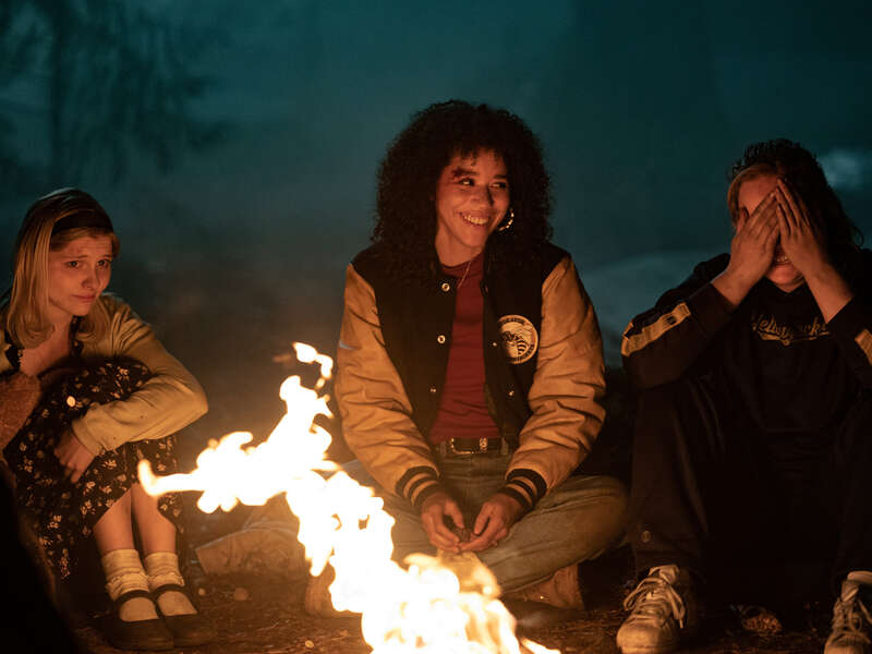 Jasmin Savoy Brown as Teen Taissa in season 1 episode 2 of “Yellowjackets.” Cr: Showtime