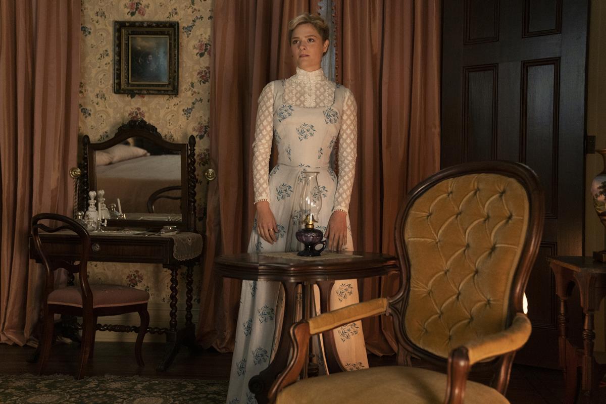 Louisa Jacobson as Marian Brook in season 1 episode 1 of “The Gilded Age.” Cr: Warner Media