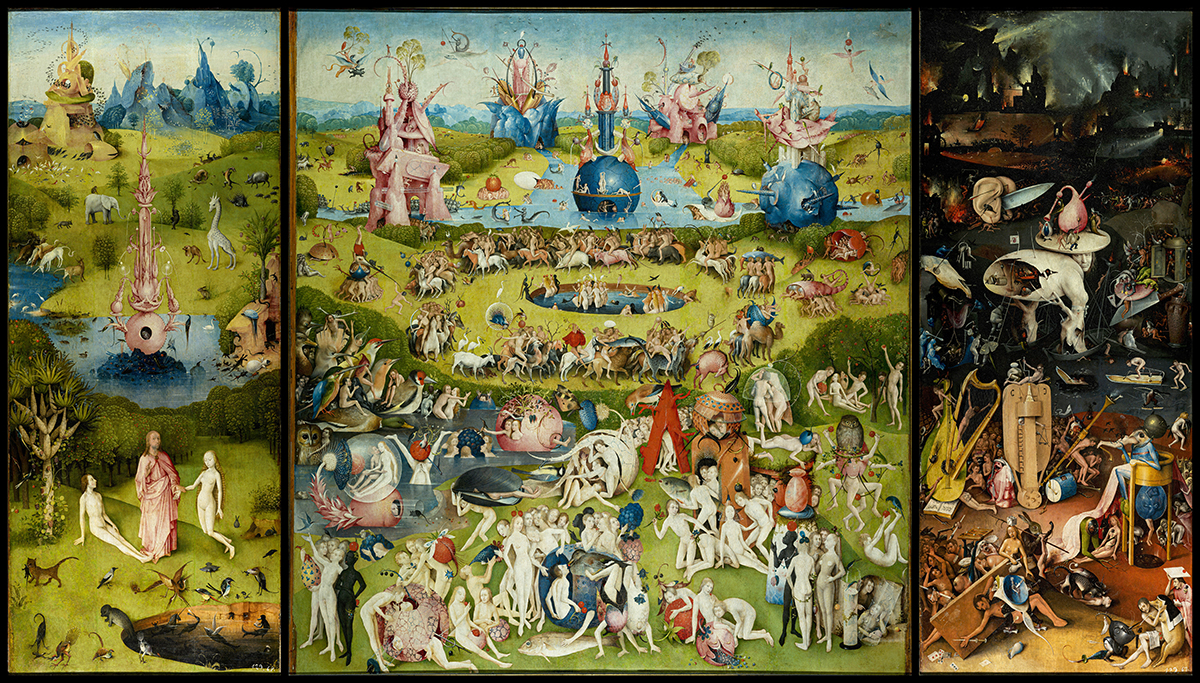 Hieronymus Bosch (1450-1516), “The Garden of Earthly Delights,” 1490 - 1510, Museo del Prado, Madrid, Spain