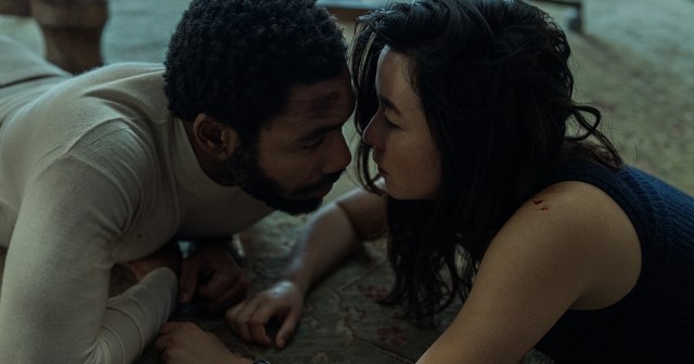 Donald Glover as John Smith and Maya Erskine as Jane Smith in “Mr. & Mrs. Smith.” Cr: David Lee/Amazon Prime