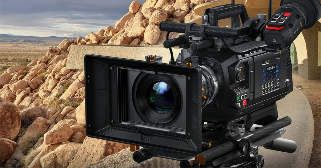 The Blackmagic URSA Cine 12K is a large format digital film camera with RGBW 36 x 24mm sensor, 16 stops of dynamic range and Blackmagic RAW syncing to DaVinci Resolve. Cr: Blackmagic Design