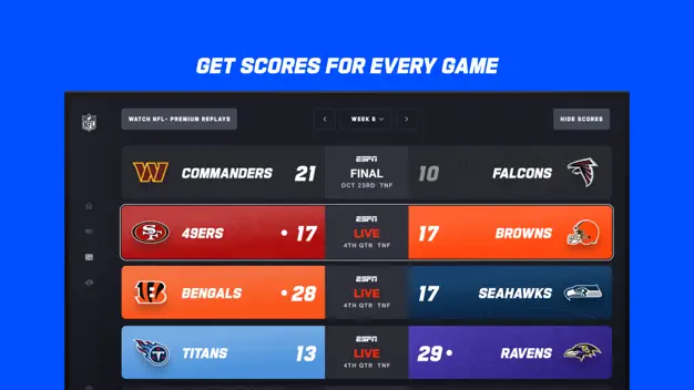 Features of the NFL app