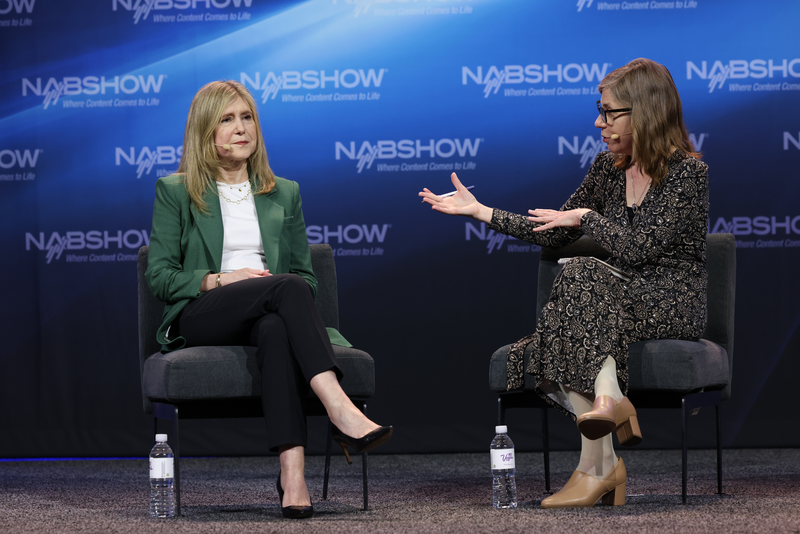 Frances Berwick and Cynthia Littleton at NAB Show Cr: NAB Show